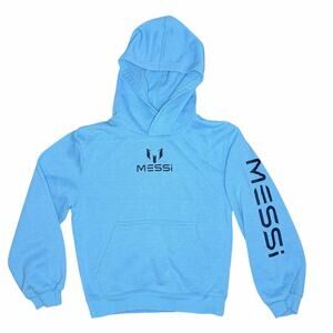 Kids' Messi Logo Graphic Hoodie Blue Size S